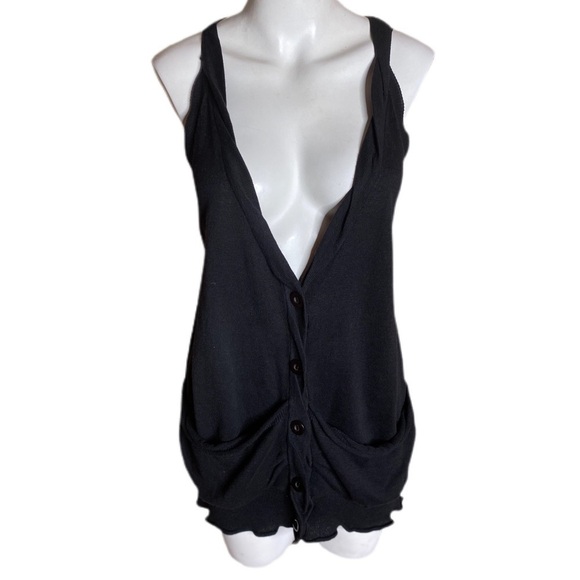 Anthropologie Moth Slouchy Twisty Sweater Black - Picture 2 of 8